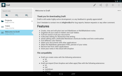 Capture d'écran de l'application Draft - #7