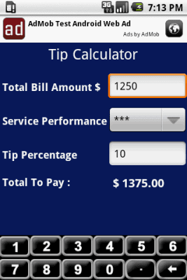 Capture d'écran de l'application Fitzgerald Tip Calculator - #1