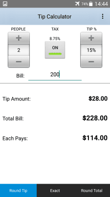 Capture d'écran de l'application Calculatrice de pourboires de Hide Apps - #5