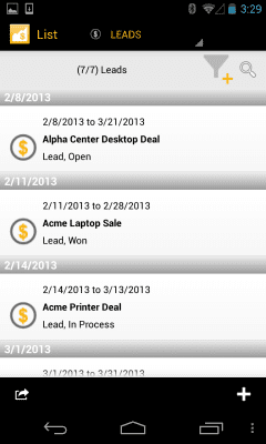 Capture d'écran de l'application SAP Sales Manager - #5