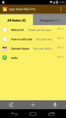 Capture d'écran de l'application App Note Mini - #2