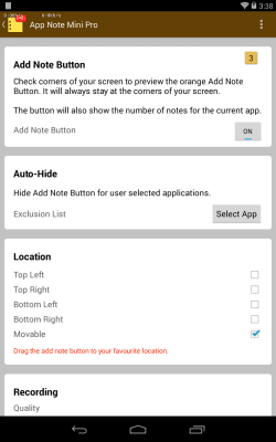 Capture d'écran de l'application App Note Mini - #6