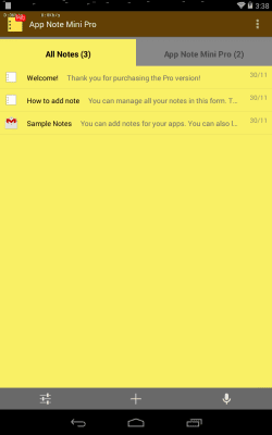 Capture d'écran de l'application App Note Mini - #7