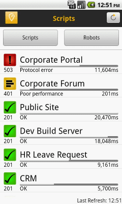 Capture d'écran de l'application SAP User Experience Monitor - #2