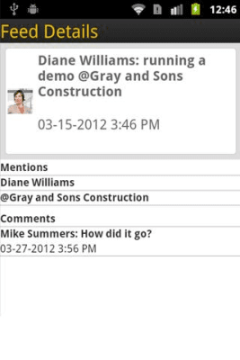 Capture d'écran de l'application SAP Sales OnDemand - #3