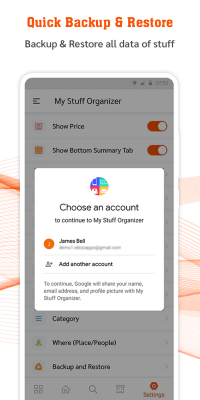 Capture d'écran de l'application My Stuff Organizer - #7