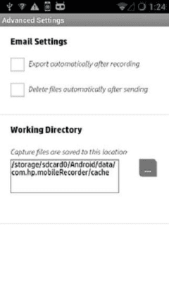 Capture d'écran de l'application HP LoadRunner Mobile Recorder - #3