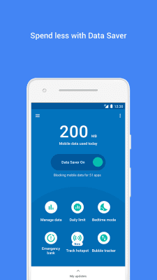 Capture d'écran de l'application Datally: data saving app by Google - #1