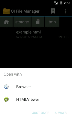 Capture d'écran de l'application Ouvrir dans le navigateur - #2