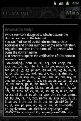 Capture d'écran de l'application WhoisInfo - #6