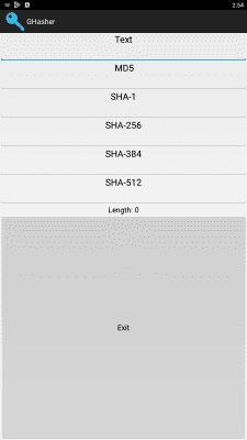 Capture d'écran de l'application GHasher - #1