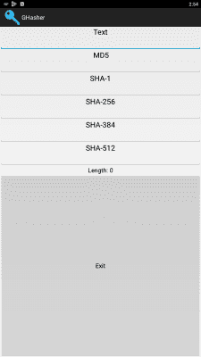 Capture d'écran de l'application GHasher - #3