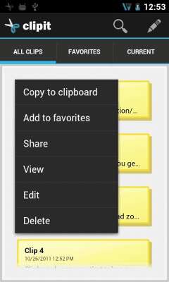 Capture d'écran de l'application ClipIT - Clipboard Manager - #6