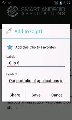 Capture d'écran de l'application ClipIT - Clipboard Manager - #7