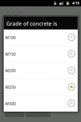 Capture d'écran de l'application Calcul de la fondation - #4