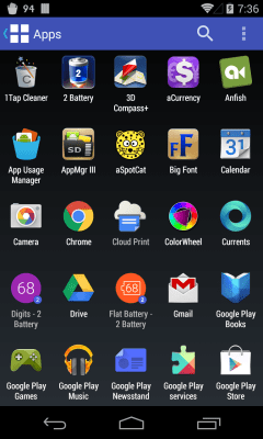Capture d'écran de l'application aSpotCat (liste d'autorisations) - #7