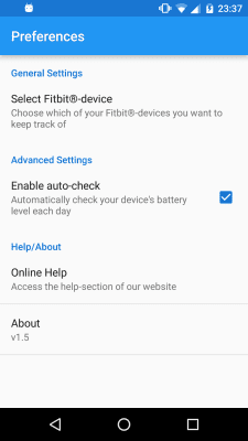 Capture d'écran de l'application Low Battery Alert for Fitbit - #3