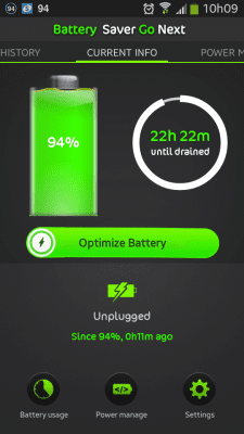 Capture d'écran de l'application Battery Life Saver Pro Go Next - #1