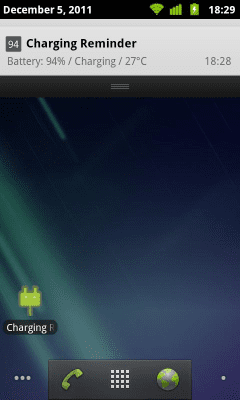 Capture d'écran de l'application Rappel de charge - #5