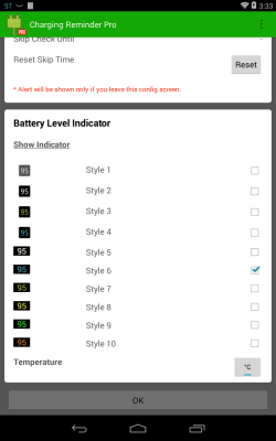 Capture d'écran de l'application Rappel de charge - #7