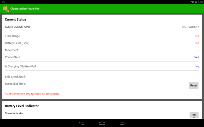 Capture d'écran de l'application Rappel de charge - #8