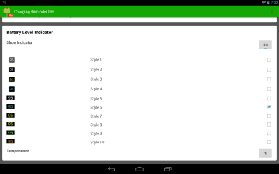 Capture d'écran de l'application Rappel de charge - #9