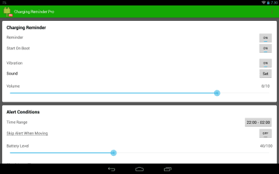 Capture d'écran de l'application Rappel de charge - #10