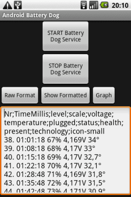 Capture d'écran de l'application Android Battery Dog - #1