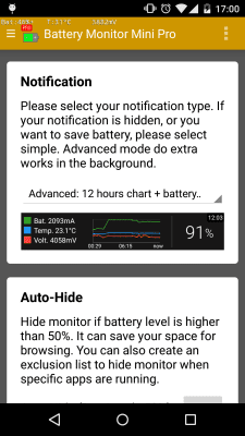 Capture d'écran de l'application Mini moniteur de batterie - #2
