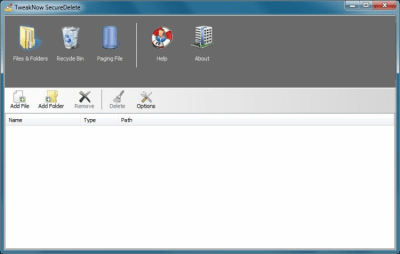 Capture d'écran de l'application TweakNow SecureDelete - #1
