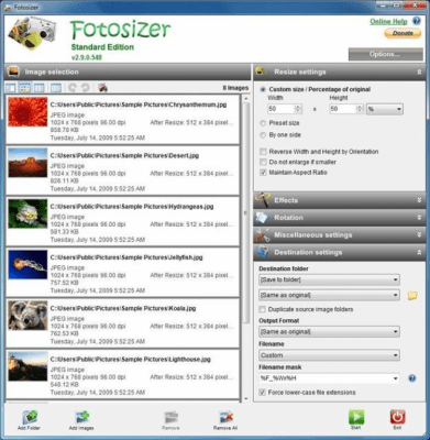 Capture d'écran de l'application Fotosizer - #1