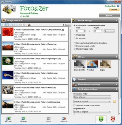 Capture d'écran de l'application Fotosizer - #2