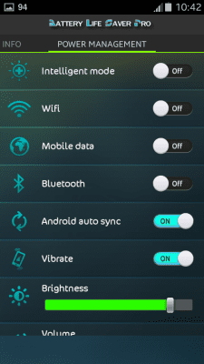 Capture d'écran de l'application Battery Life Saver for Android - #2