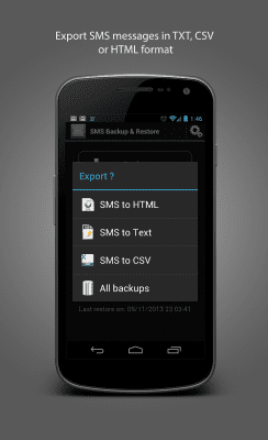 Capture d'écran de l'application MDroid SMS Backup & Restore - #5