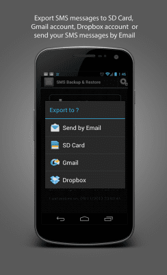 Capture d'écran de l'application MDroid SMS Backup & Restore - #6