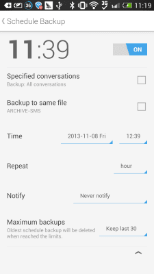 Capture d'écran de l'application SMS Backup & Restore (Kitkat) - #6