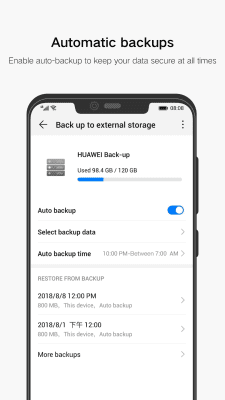 Capture d'écran de l'application Huawei Backup - #3