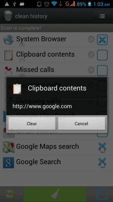Capture d'écran de l'application Effacement rapide de l'historique des recherches - #4