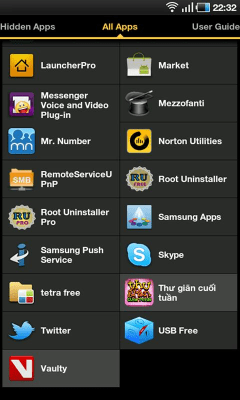 Capture d'écran de l'application Hide Apps Trial - Root - #2