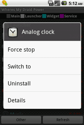 Capture d'écran de l'application Wheres My Droid Power - #2