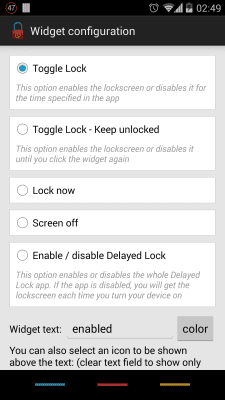 Capture d'écran de l'application Delayed Lock TRIAL - #4