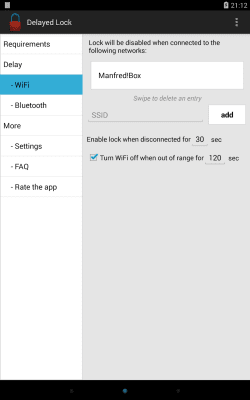 Capture d'écran de l'application Delayed Lock TRIAL - #7