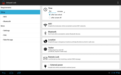 Capture d'écran de l'application Delayed Lock TRIAL - #8
