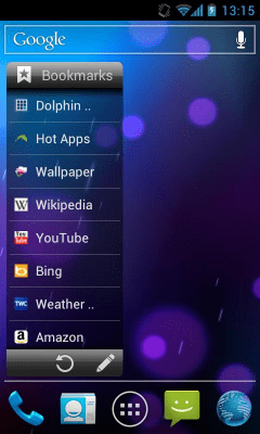 Capture d'écran de l'application Bookmarks Widget - #1