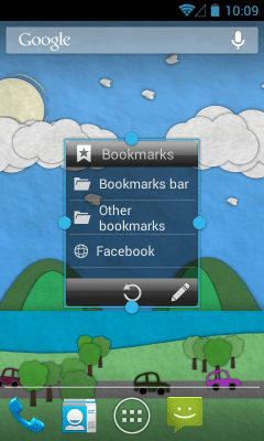 Capture d'écran de l'application Bookmarks Widget - #2
