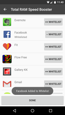 Capture d'écran de l'application Total RAM Booster Free - #6