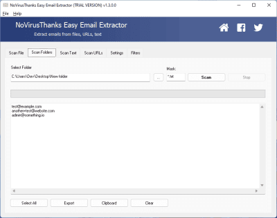Capture d'écran de l'application Easy Email Extractor - #2