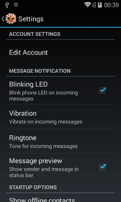 Capture d'écran de l'application yaxim - Client Jabber/XMPP - #5