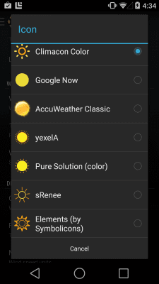 Capture d'écran de l'application Couleur de l'icône météo (pour HDW) - #8