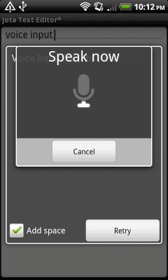 Capture d'écran de l'application Voice Input for Jota - #1